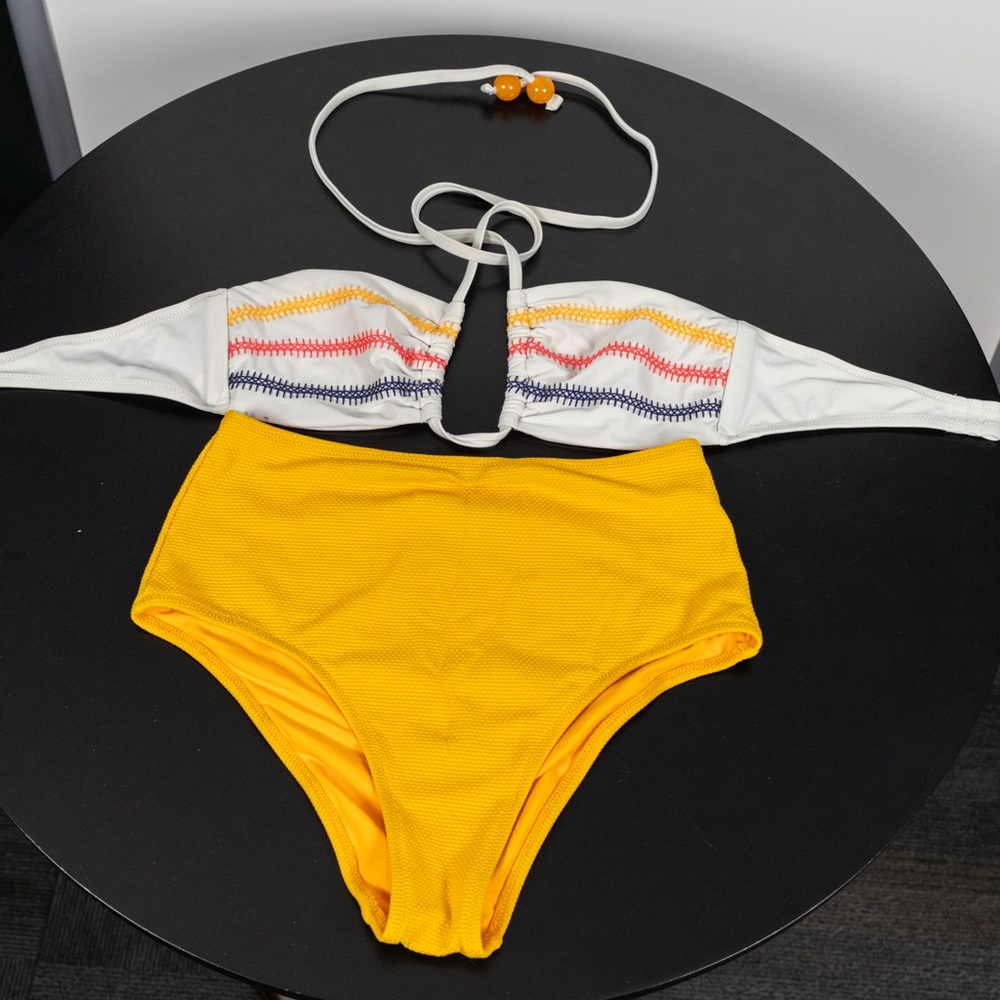 Aerie High Rise Bottom and Bandeau Top Swimsuit
